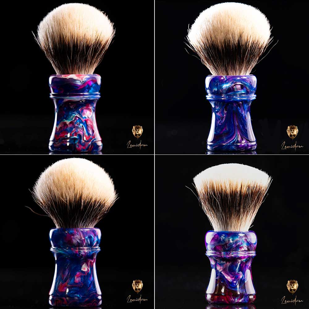 Pennello da barba artigianale "Purple Rain" 26/28mm