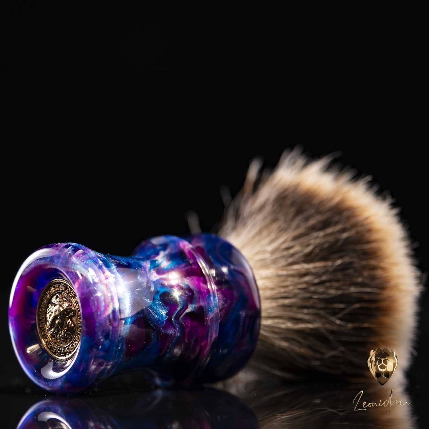 Handmade Shaving Brush "Purple Rain" 26/28mm