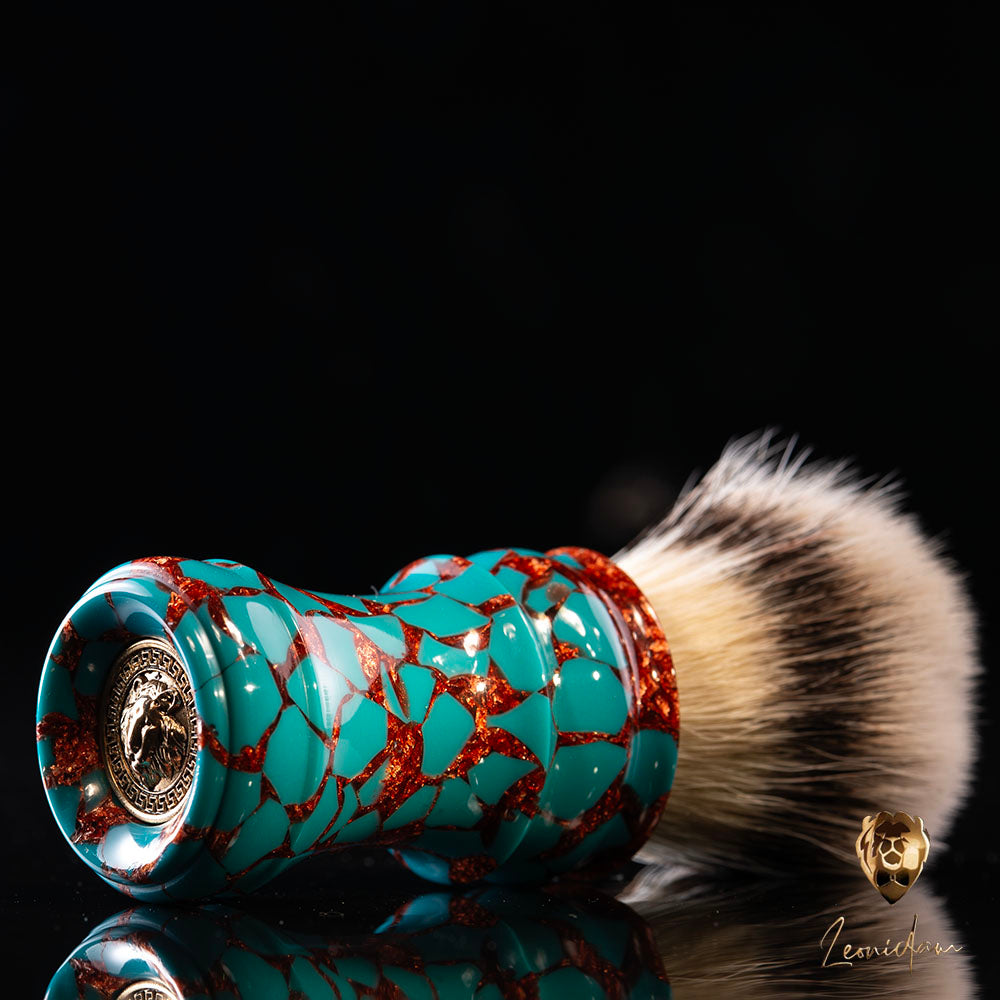 Coming Soon Shaving Brush "Molten Turquoise" 26/28mm | 220€ - 245€