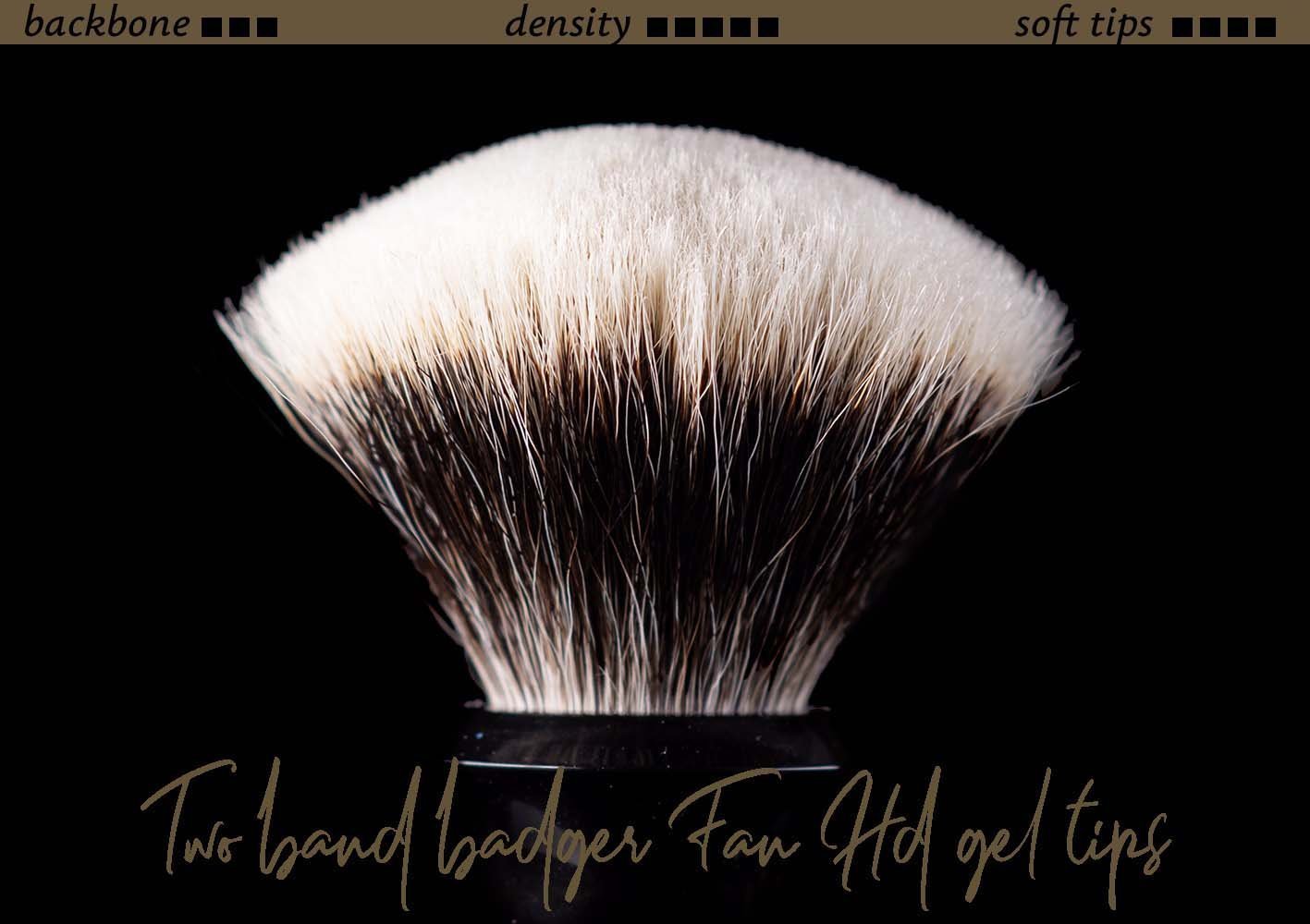 Tuft option for handmade shaving brush - Two Band Badger High density and Gel Tips Effect